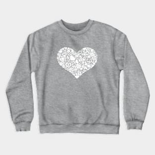 Valentites heart of objects white Crewneck Sweatshirt